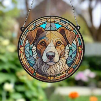 Jack Russell Stained Glass Effect Suncatcher, 2 of 6