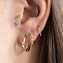 Clover Crystal Dangle Tragus Piercing, thumbnail 1 of 5