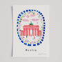 Brandenburg Gate Poster Berlin City Scene Art Print, thumbnail 1 of 7