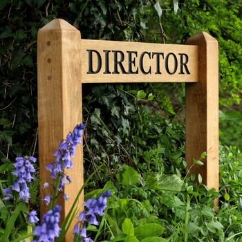 Bespoke Solid Oak Two Post Sign – Custom Font And Traditional Mortise Joinery, 2 of 12
