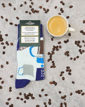 Coffee Illustrated Socks | British Made, 2 of 5