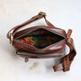 Brown Leather Pocket Crossbody Shoulder Bag, thumbnail 4 of 5