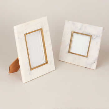 G Decor White Marble Effect Stylish Photo Frames, 3 of 6