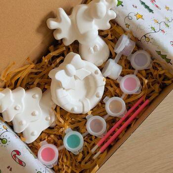 Paint Your Own Christmas Plaster Shapes Gift Box No.One, 5 of 6