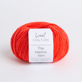 Unisex Hat Knitting Kit Poppy Red, 8 of 11