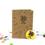 Ten Out Of Ten: 10th Birthday Sticker Badge Card, thumbnail 2 of 3