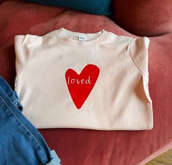 Personalised 'Loved' Baby T Shirt, 3 of 4