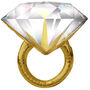 Diamond Engagement Ring Party Balloon, thumbnail 2 of 2
