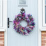 Purple And Gold Dried Flower Christmas Wreath, thumbnail 1 of 3