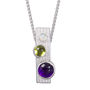 Whimberry Amethyst And Peridot Silver Orion Pendant, thumbnail 5 of 6