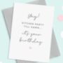 Funny Kitchen Party Birthday Card, thumbnail 1 of 2