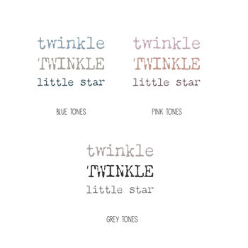 Twinkle Twinkle Little Star, Personalised New Baby Card, 3 of 4