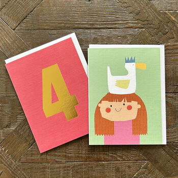 Mini Girl And Duck Card, 4 of 5