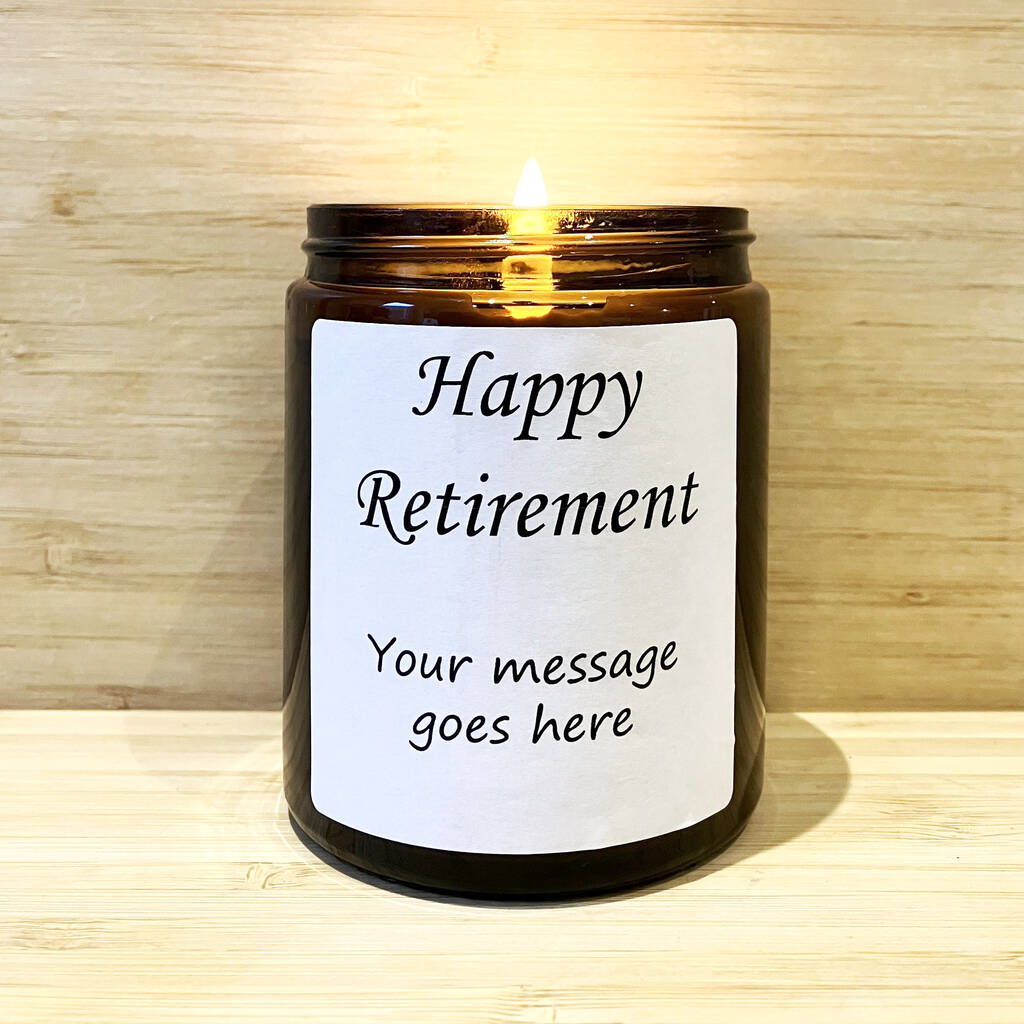Personalised Retirement Gift Candle Leaving Gift By Grow Your Own Plants