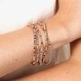 Set Of Five Autumnal Beaded Tennis Bracelet In Gold, thumbnail 3 of 4