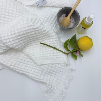Mediterranean Waffle Towel Chalky White, 11 of 12