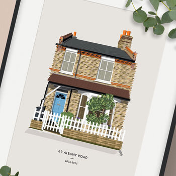 Personalised Portrait House Print, 4 of 8