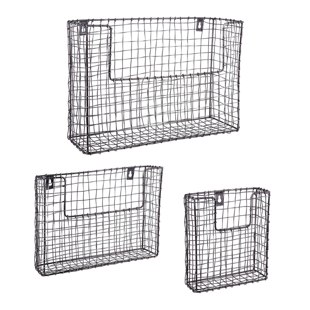 Three Wall Mounted Home Office Storage Baskets By Dibor ...