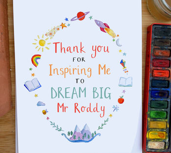 Personalised 'Thank You For Inspiring Me' Teacher Card, 4 of 4