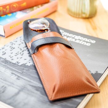 Personalised Pebble Grain Leather Glasses Case Perfect Father's Day Gift, Great Gift For Dad Or Grandad, 9 of 11