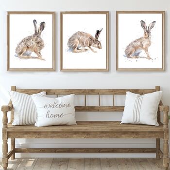 Trio Of Fine Art Hare Prints, 2 of 6