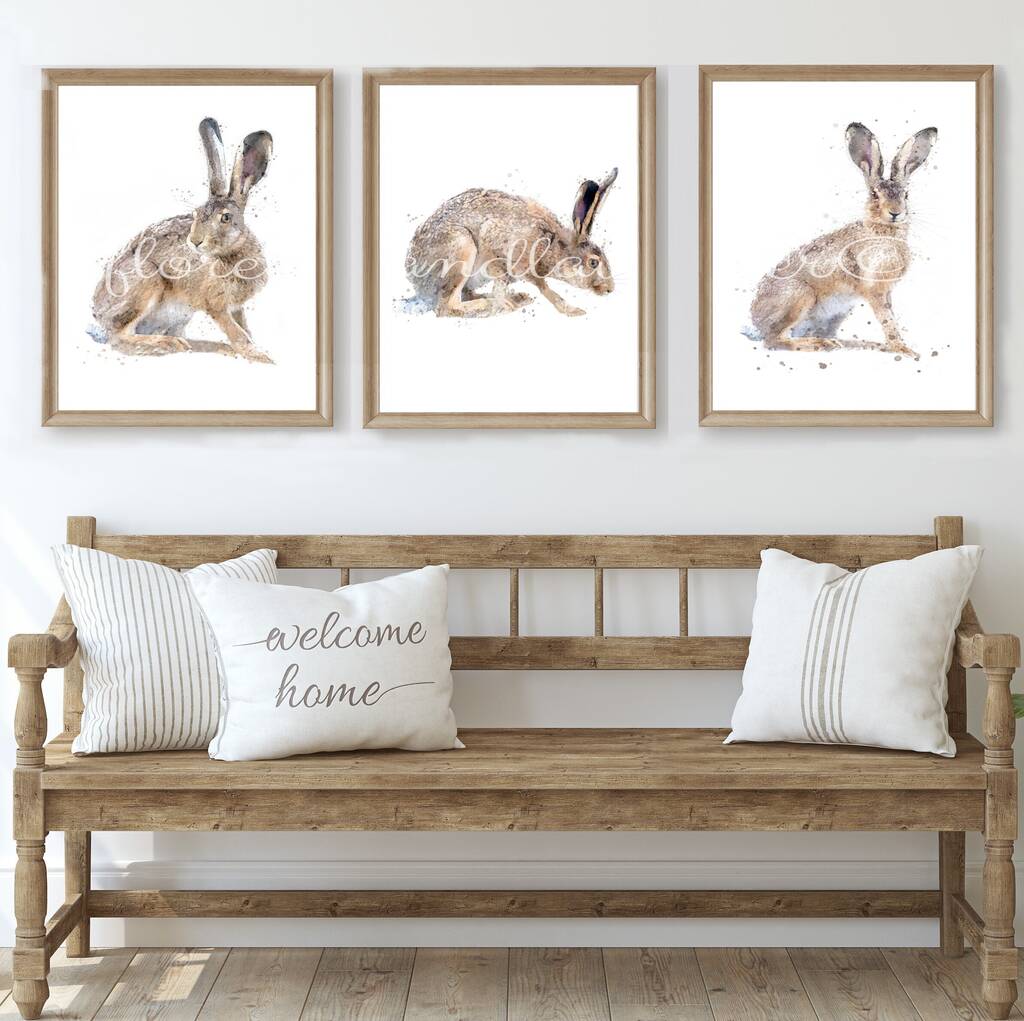 Trio Of Fine Art Hare Prints, 1 of 5