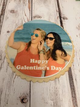 Personalised Giant Photo Biscuit – Galentine’s Day Gift For Best Friends, 2 of 4
