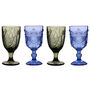 Four Luxury Embossed Wine Glasses, thumbnail 2 of 4