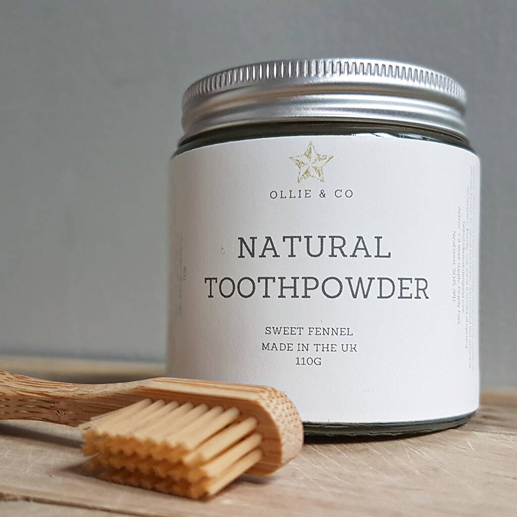 Natural Mineral Human Tooth Powder 110ml Vegan By Ollie & Co