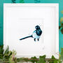 Inky Magpie Illustration Print, thumbnail 8 of 12