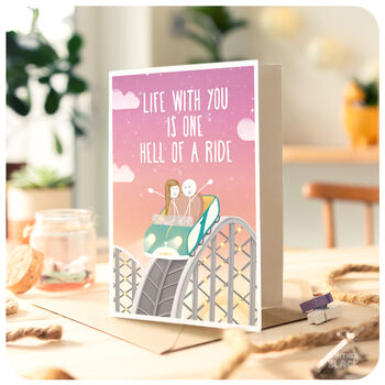 Cute Anniversary Valentines Card Husband Wife Partner, 3 of 4