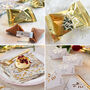 Gold Mistletoe Christmas Table Decorations Pack, thumbnail 1 of 9