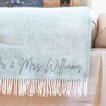 Personalised Couple's Wool Throw, 2 of 4