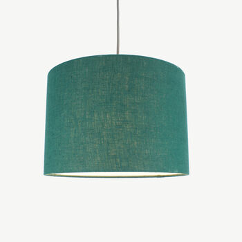Linen Forest Green Lampshade, 3 of 9