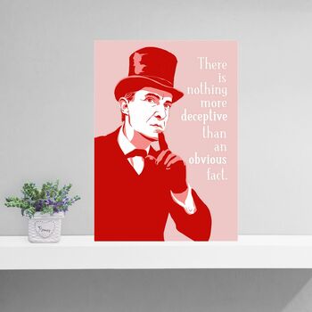 Sherlock Holmes Portrait Print And Quote, 6 of 7