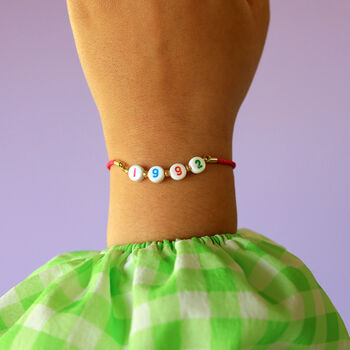 Personalised Birth Year Or Age Beaded Bracelet, 2 of 11