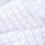 Personalised White Cotton Knitted Christening Shawl, thumbnail 4 of 7