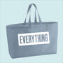 Everything Premium Canvas Oversized Tote Bag, thumbnail 1 of 9