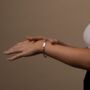 Womens Silver Engraved Figaro Bracelet, thumbnail 2 of 10