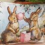 Christmas Bunny Illustration Fragranced Fabric Sachet, thumbnail 3 of 5