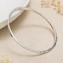 Sterling Silver Hammered Tapered Bangle, thumbnail 1 of 7