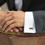 Cavendish Rhodium Plated Mother Of Pearl Cufflinks, thumbnail 4 of 6