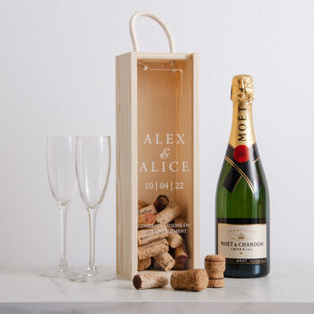 Personalised Engagement Bottle Box Cork Collector, 4 of 6