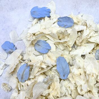 Ivory And Blue Wedding Confetti | Biodegradable Petals, 2 of 3