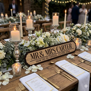 Personalised Wooden Wedding Road Sign Decoration, 3 of 4