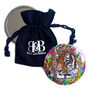 Wild Cat Tiger Pocket Mirror And Pouch, thumbnail 5 of 8