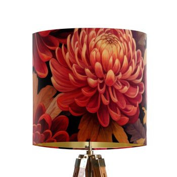 Rich Red And Peach Floral Lampshade, Opulent Blooms, 5 of 6