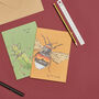 Handmade Greeting Card Bumblebee, Recycled Card, thumbnail 2 of 7