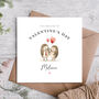 Hogs And Kisses Personalised Hedgehog Valentine's Day Card, thumbnail 2 of 2
