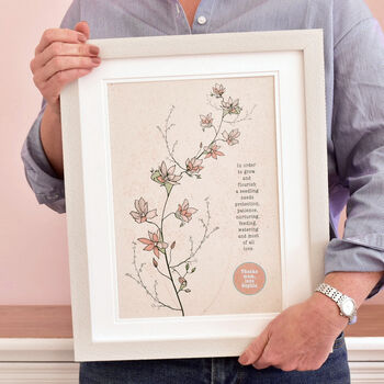 Seedling To Flower Personalised Thank You Print, 6 of 8